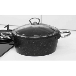 Taç Vision Cast Low Casserole 24 cm Black