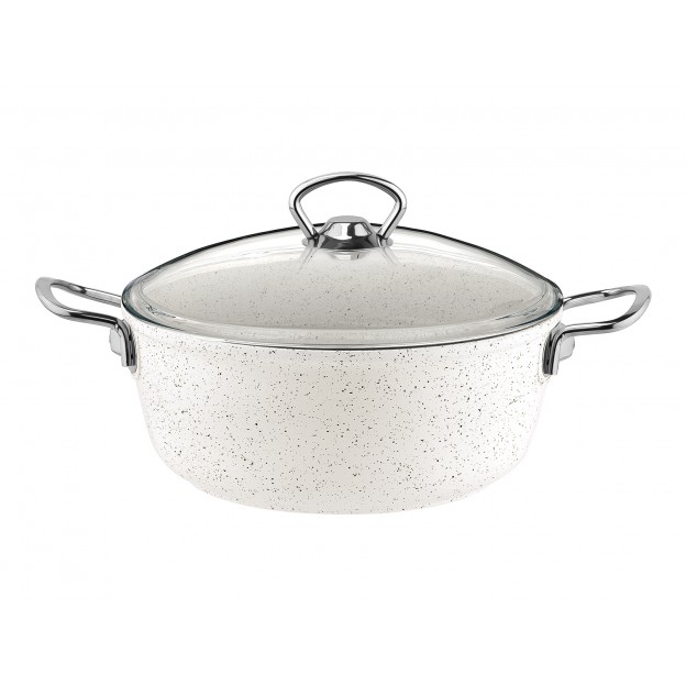 Taç Gravita Cast High Casserole 30 cm White