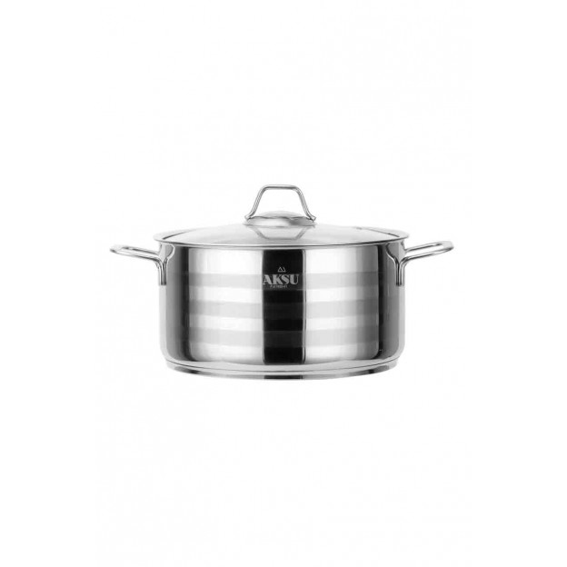 Taç Aksu Zeta Induction Stainless Steel High Casserole 24 cm